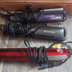 3 hair straighteners!